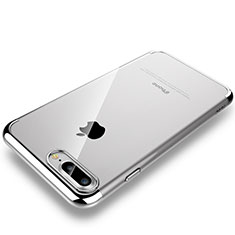 Apple iPhone 7 Plus用ハードカバー クリスタル クリア透明 H01 アップル シルバー
