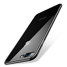 Apple iPhone 7 Plus用極薄ソフトケース シリコンケース 耐衝撃 全面保護 クリア透明 Q04 アップル ブラック