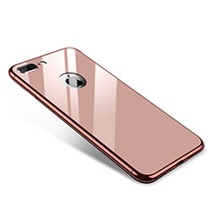 Apple iPhone 7 Plus用ケース 高級感 手触り良い アルミメタル 製の金属製 バンパー 鏡面 カバー アップル ローズゴールド