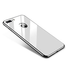 Apple iPhone 7 Plus用ケース 高級感 手触り良い アルミメタル 製の金属製 バンパー 鏡面 カバー アップル ホワイト