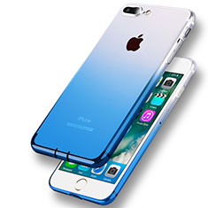 Apple iPhone 7 Plus用極薄ソフトケース グラデーション 勾配色 クリア透明 G01 アップル ネイビー