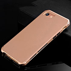 Apple iPhone 8用ケース 高級感 手触り良い アルミメタル 製の金属製 カバー アップル ゴールド