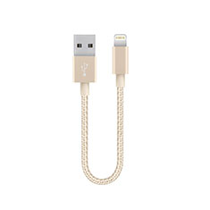 Apple iPhone SE用USBケーブル 充電ケーブル 15cm S01 アップル ゴールド