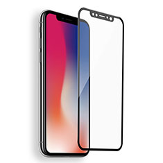 Apple iPhone X用強化ガラス フル液晶保護フィルム F03 アップル ブラック