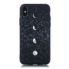 Apple iPhone XR用シリコンケース ソフトタッチラバー バタフライ 星空 カバー アップル マルチカラー