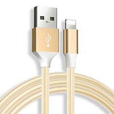 Apple iPhone Xs用USBケーブル 充電ケーブル D04 アップル ゴールド
