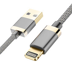 Apple iPhone Xs用USBケーブル 充電ケーブル D24 アップル グレー