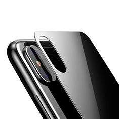 Apple iPhone Xs用強化ガラス 背面保護フィルム アップル ブラック