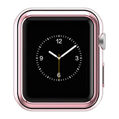 Apple iWatch 3 38mm用ケース 高級感 手触り良い アルミメタル 製の金属製 バンパー A01 アップル ピンク