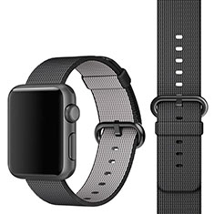 Apple iWatch 4 44mm用ウーブンナイロンバンド アップル ブラック