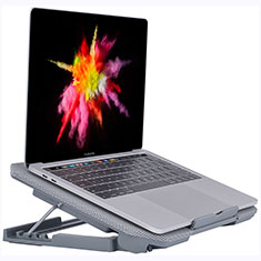 Apple MacBook Air 13 インチ (2020)用ノートブックホルダー クーラー 冷却パッド ファン ラップトップスタンド 9インチ〜16インチ M16 アップル シルバー
