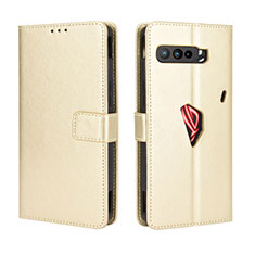 Asus ROG Phone 3用手帳型 レザーケース スタンド カバー BY5 Asus ゴールド