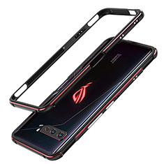 Asus ROG Phone 3用ケース 高級感 手触り良い アルミメタル 製の金属製 バンパー カバー JZ1 Asus レッド・ブラック