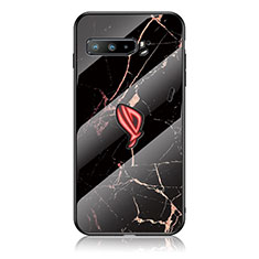 Asus ROG Phone 3用ハイブリットバンパーケース プラスチック パターン 鏡面 カバー Asus ゴールド・ブラック