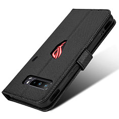 Asus ROG Phone 3 Strix ZS661KS用手帳型 レザーケース スタンド カバー BY1 Asus ブラック