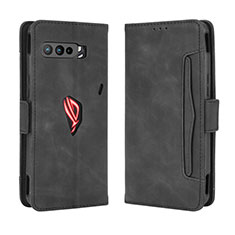 Asus ROG Phone 3 Strix ZS661KS用手帳型 レザーケース スタンド カバー BY3 Asus ブラック