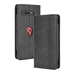 Asus ROG Phone 3 Strix ZS661KS用手帳型 レザーケース スタンド カバー BY4 Asus ブラック