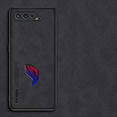 Asus ROG Phone 5 Pro用ケース 高級感 手触り良いレザー柄 S01 Asus ブラック