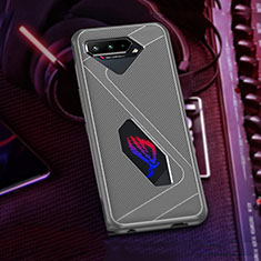 Asus ROG Phone 5 Pro用極薄ソフトケース シリコンケース 耐衝撃 全面保護 ZJ1 Asus グレー