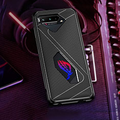 Asus ROG Phone 5 Pro用極薄ソフトケース シリコンケース 耐衝撃 全面保護 ZJ1 Asus ブラック