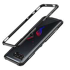 Asus ROG Phone 5 Ultimate用ケース 高級感 手触り良い アルミメタル 製の金属製 バンパー カバー JZ1 Asus シルバー・ブラック