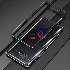 Asus ROG Phone 5 Ultimate用ケース 高級感 手触り良い アルミメタル 製の金属製 バンパー カバー Asus シルバー・ブラック