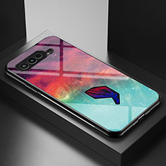 Asus ROG Phone 5s用ハイブリットバンパーケース プラスチック パターン 鏡面 カバー LS2 Asus レッド
