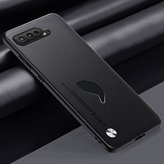 Asus ROG Phone 5s用ケース 高級感 手触り良いレザー柄 S02 Asus ブラック