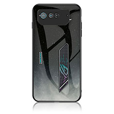 Asus ROG Phone 6 Pro用ハイブリットバンパーケース プラスチック パターン 鏡面 カバー LS1 Asus グレー