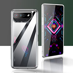 Asus ROG Phone 7用360度 フルカバー ハイブリットバンパーケース クリア透明 プラスチック カバー ZJ5 Asus クリア