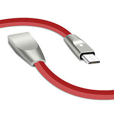 Oppo K9X 5G用Micro USBケーブル 充電ケーブルAndroidユニバーサル M02 レッド