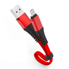 Micro USBケーブル 充電ケーブルAndroidユニバーサル 30cm S03 レッド