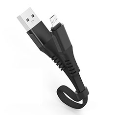 Micro USBケーブル 充電ケーブルAndroidユニバーサル 30cm S03 ブラック