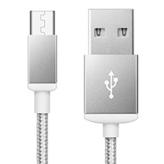 Oppo Find X3 Pro用USB 2.0ケーブル 充電ケーブルAndroidユニバーサル A02 シルバー