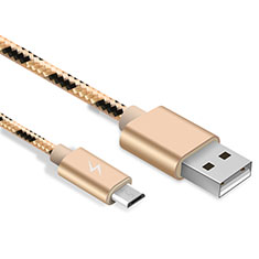 Samsung S5230 Tocco Lite用USB 2.0ケーブル 充電ケーブルAndroidユニバーサル A03 ゴールド