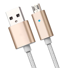 USB 2.0ケーブル 充電ケーブルAndroidユニバーサル A08 ゴールド