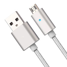 Oppo Find X3 Pro用USB 2.0ケーブル 充電ケーブルAndroidユニバーサル A08 シルバー
