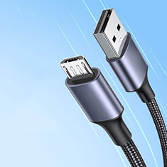 Sharp Aquos R6用USB 2.0ケーブル 充電ケーブルAndroidユニバーサル 2A H01 グレー