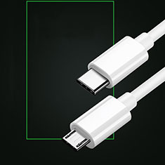 Oppo F19s用USB 2.0ケーブル 充電ケーブルAndroidユニバーサル 2A H02 ホワイト