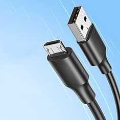 USB 2.0ケーブル 充電ケーブルAndroidユニバーサル 2A H03 ブラック