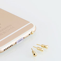Apple iPhone 6 Plus用アンチ ダスト プラグ キャップ ストッパー イヤホンAndroid Apple ユニバーサル D05 ゴールド