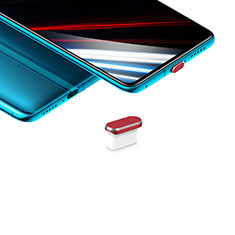 Xiaomi Mi 3用アンチ ダスト プラグ キャップ ストッパー USB-C Android Type-Cユニバーサル H02 レッド