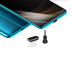 Samsung Z1 Z130H用アンチ ダスト プラグ キャップ ストッパー USB-C Android Type-Cユニバーサル H03 ブラック