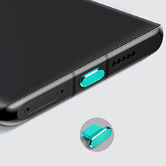 Samsung Galaxy A04E用アンチ ダスト プラグ キャップ ストッパー USB-C Android Type-Cユニバーサル H08 グリーン