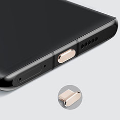 Sony Xperia 8用アンチ ダスト プラグ キャップ ストッパー USB-C Android Type-Cユニバーサル H08 ゴールド