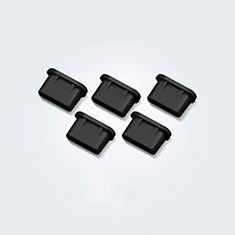 アンチ ダスト プラグ キャップ ストッパー USB-C Android Type-Cユニバーサル 5PCS H01 ブラック