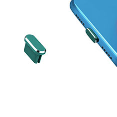 HTC Desire 21 Pro 5G用アンチ ダスト プラグ キャップ ストッパー USB-C Android Type-Cユニバーサル H13 グリーン
