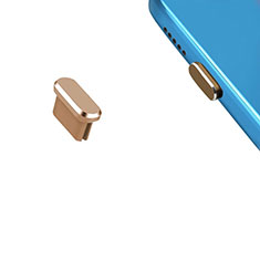 Samsung Z1 Z130H用アンチ ダスト プラグ キャップ ストッパー USB-C Android Type-Cユニバーサル H13 ゴールド