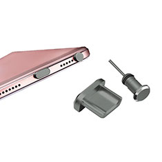 Oppo A93 5G用アンチ ダスト プラグ キャップ ストッパー USB-B Androidユニバーサル H01 ダークグレー