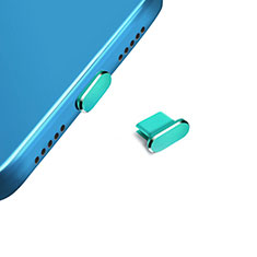 Samsung Galaxy A04E用アンチ ダスト プラグ キャップ ストッパー USB-C Android Type-Cユニバーサル H14 グリーン